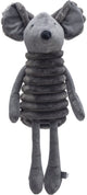 Designed by lotte reza hondenknuffel muis - hondenspeeltjes - xl-knuffel - dikke ribstof - antraciet - 68x33x17,5 cm