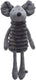 Designed by lotte reza hondenknuffel muis - hondenspeeltjes - xl-knuffel - dikke ribstof - antraciet - 68x33x17,5 cm