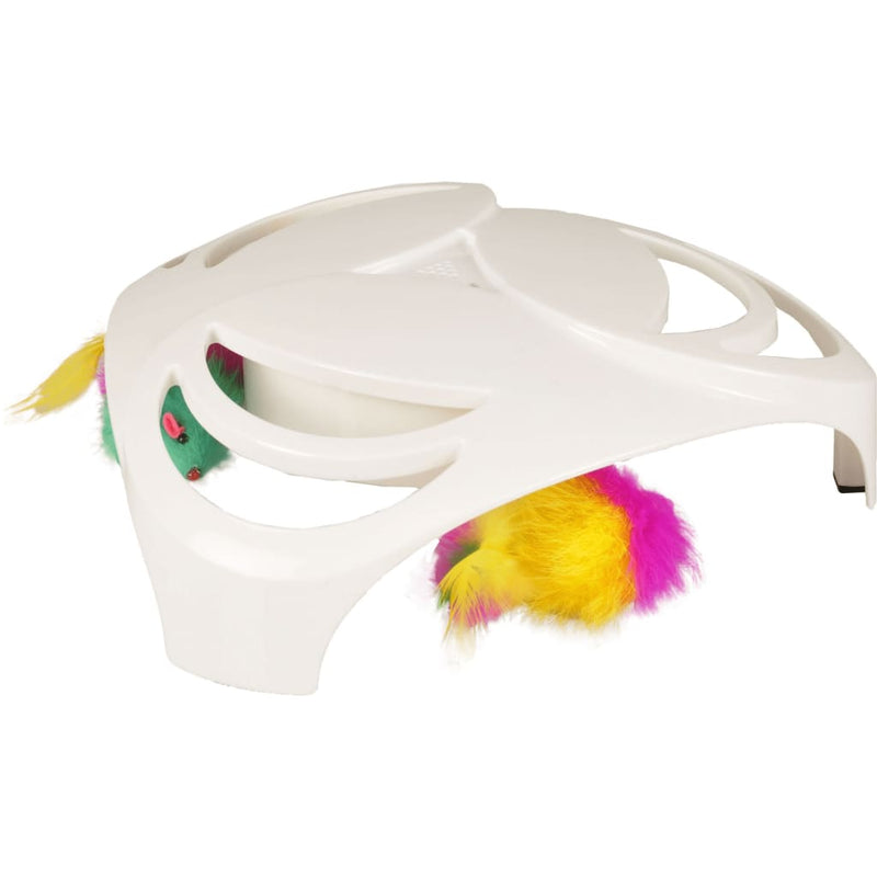 Load image into Gallery viewer, FLAMINGO FLAMINGO Kattenrolspeelgoed Helico 25x25x8 cm wit
