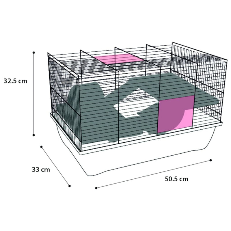 Load image into Gallery viewer, FLAMINGO FLAMINGO Hamsterkooi Jaro 2 50,5x33x32,5 cm zwart en blauw

