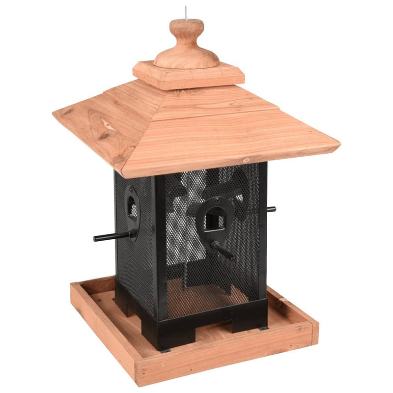 Load image into Gallery viewer, FLAMINGO FLAMINGO Vogelvoedersilo Zulma 22 cm hout zwart en bruin
