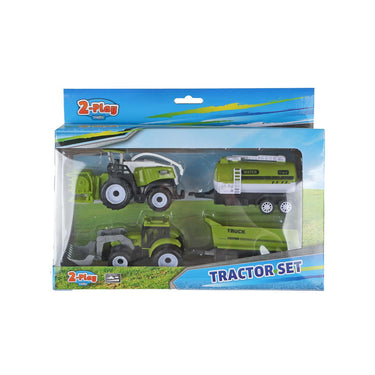 2-play tractor en combine met 2 aanhangers free wheel 24cm