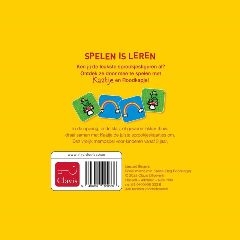 Load image into Gallery viewer, Clavis speel memo: dag roodkapje! (kaatje). 3+
