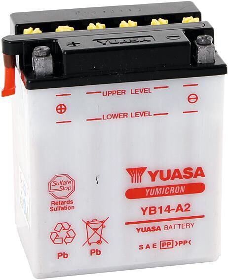 Yuasa batterij yb14-a2 battery yb14-a2 standard without sp