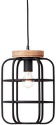 Brilliant gwen - hanglamp - e27 max 1x40w - zwart hout