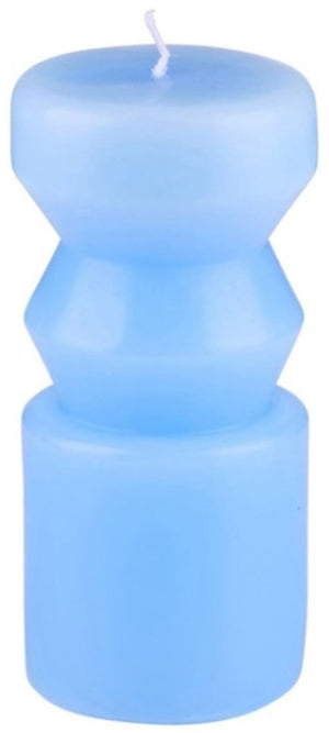 Arti casa kaarsen set van 3 - decoratieve kaarsen met modern design - ø6,5 x 14 cm - blauw grijs
