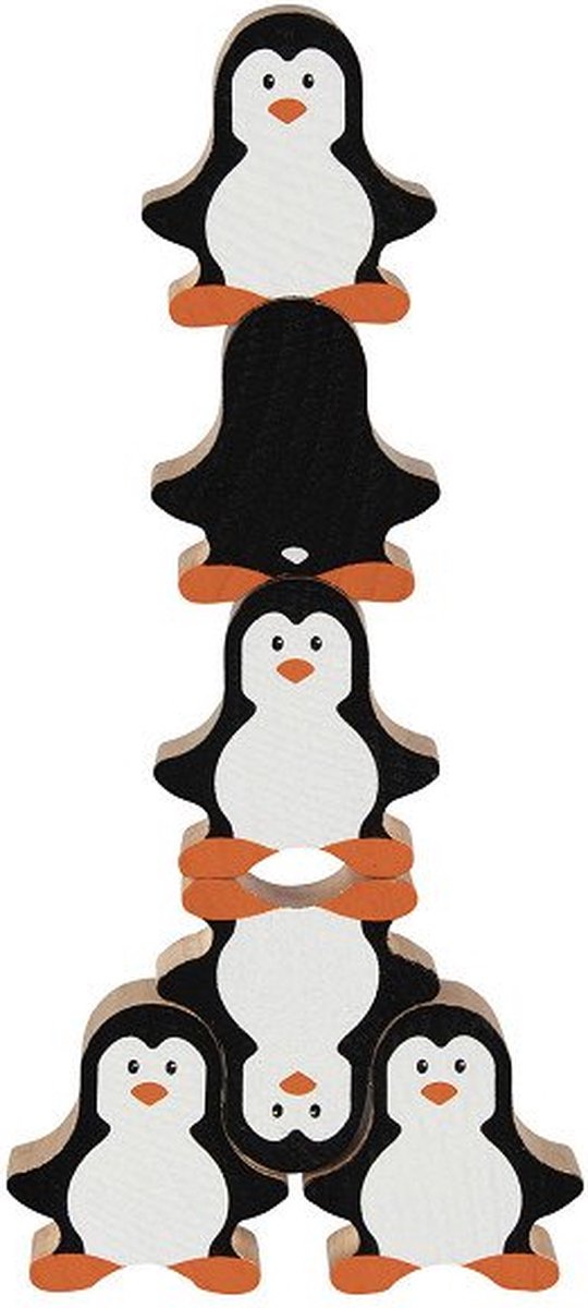 Load image into Gallery viewer, Goki houten stapelspel pinguin
