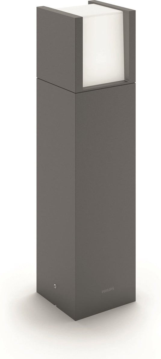 Philips led philips arbour sokkellamp voor buiten - warmwit licht - klein