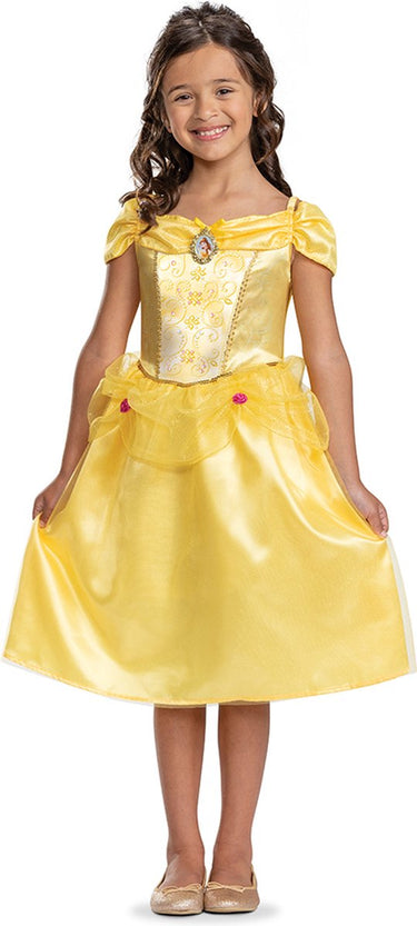 Disguise disney prinses - beauty the beast, belle jurk classic, maat m (7-8 jaar), meisjes