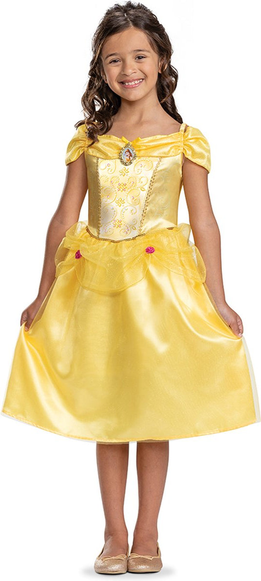 Disguise disney prinses - beauty the beast, belle jurk classic, maat s (5 - 6 jaar), meisjes