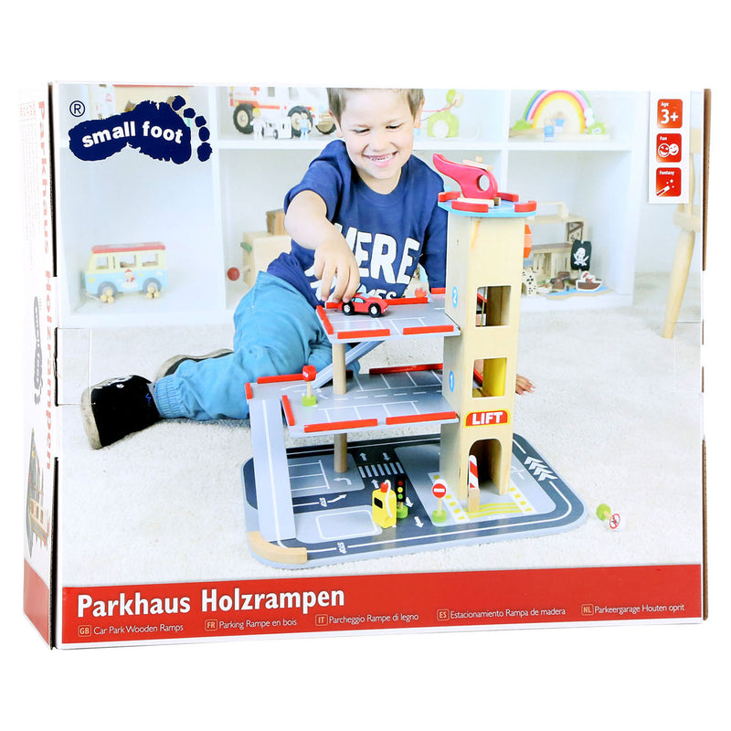 Load image into Gallery viewer, Small foot - houten parkeergarage met accessoires
