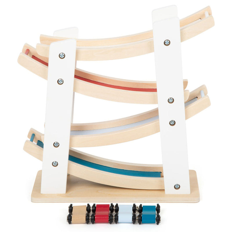 Load image into Gallery viewer, Small foot - houten autobaan met 4 auto's
