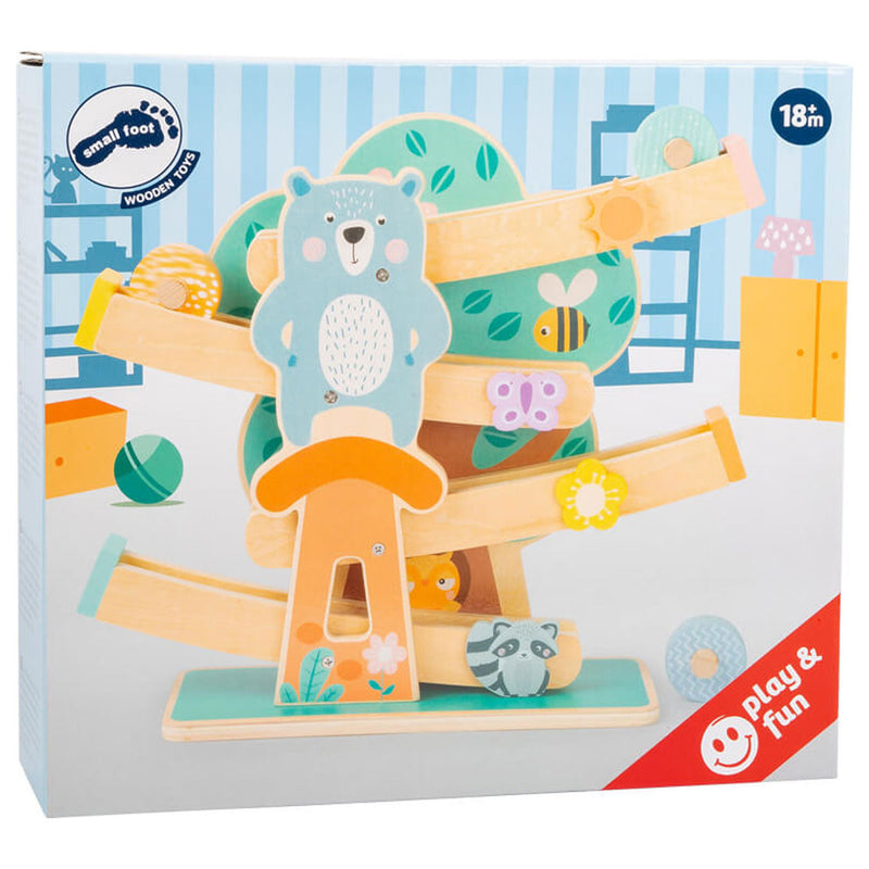 Load image into Gallery viewer, Small foot - houten knikkerbaan dieren pastel
