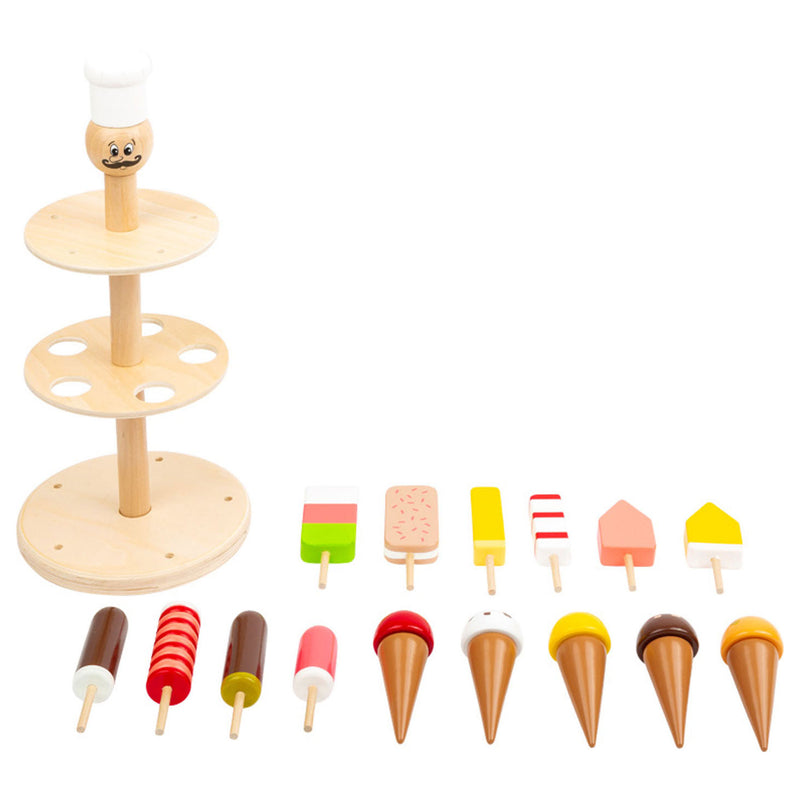 Load image into Gallery viewer, Small foot - houten luigi ijskraam, 16dlg.
