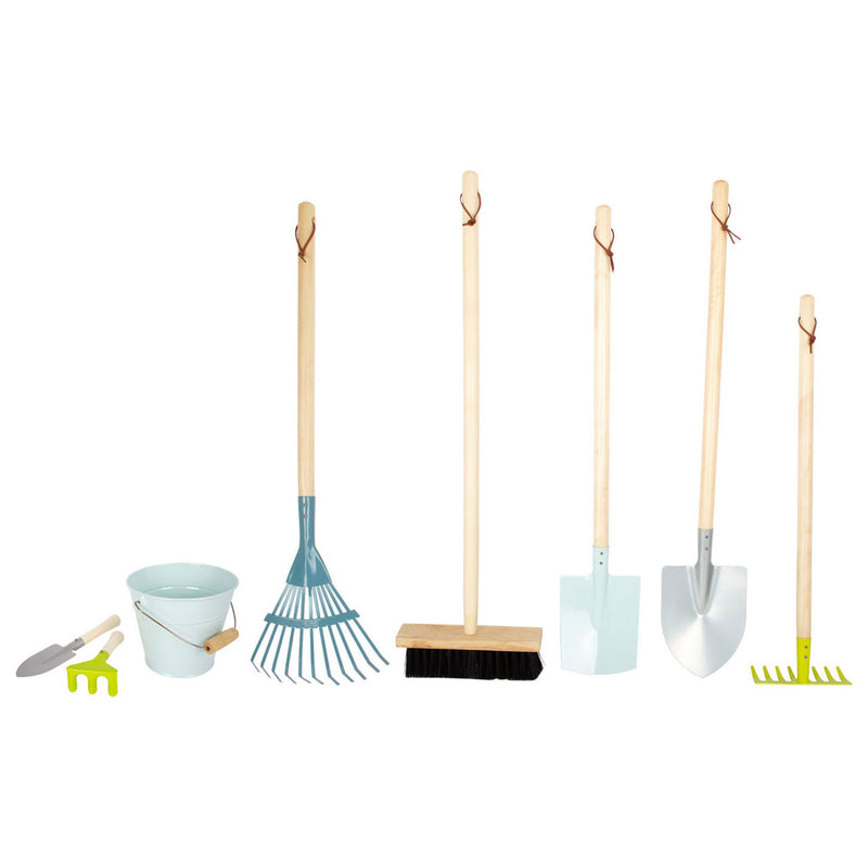 Load image into Gallery viewer, Small foot - houten kinder tuingereedschap, 8dlg.

