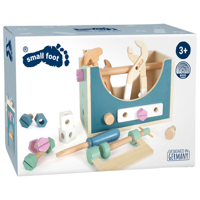 Load image into Gallery viewer, Small foot - houten gereedschapskist nordic 2in1, 28dlg.
