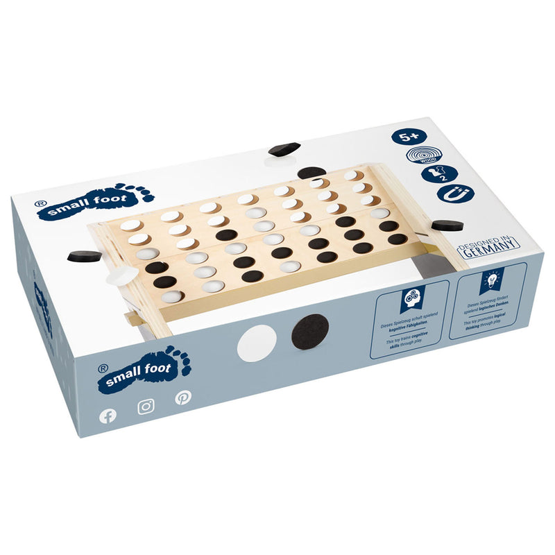 Load image into Gallery viewer, Small foot - vier op 1 lijn hout gouden editie spel
