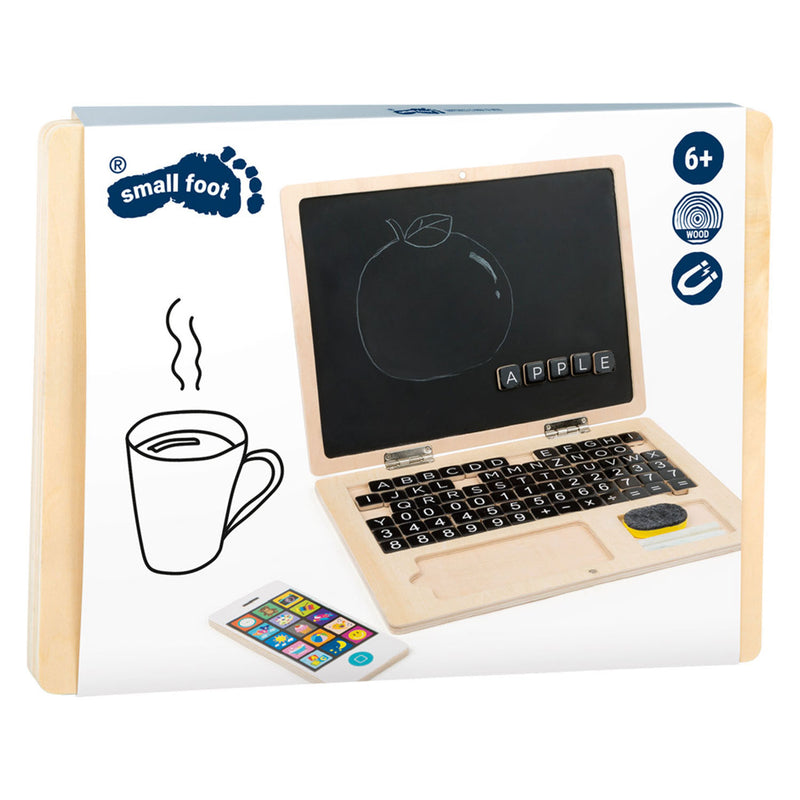 Load image into Gallery viewer, Small foot - houten laptop met magneetbord
