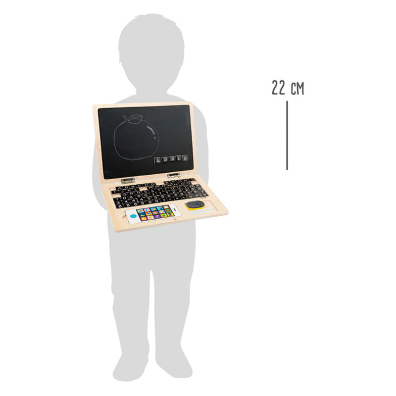 Load image into Gallery viewer, Small foot - houten laptop met magneetbord
