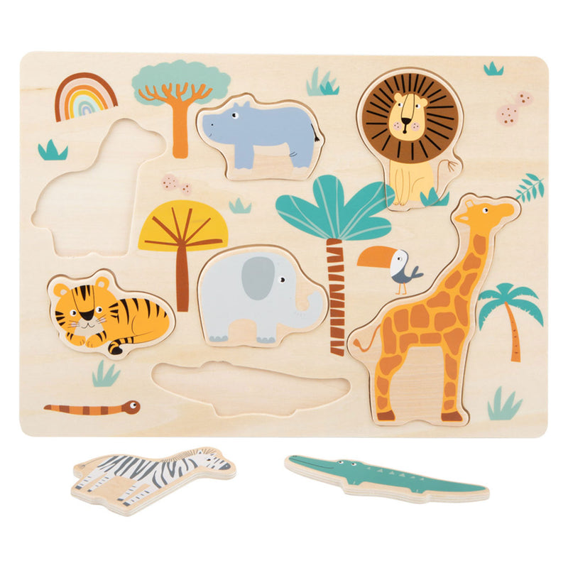 Load image into Gallery viewer, Small foot - houten puzzel safari
