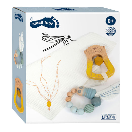 Small Foot Knuffeldoekje Zeekust met Rammelaar en Grijpring, 3dlg.