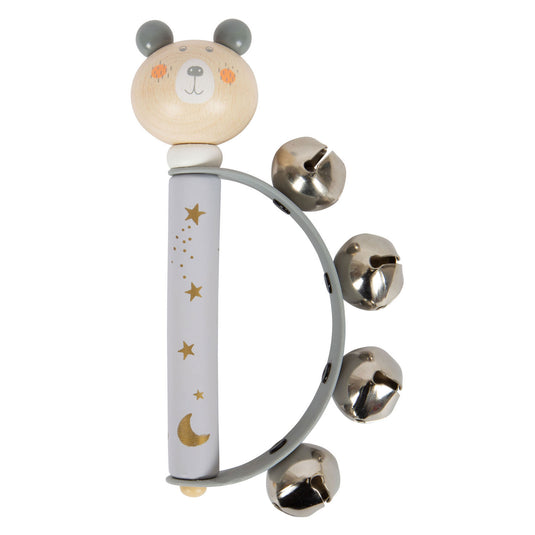 Small foot - houten baby tamboerijn dier pastel