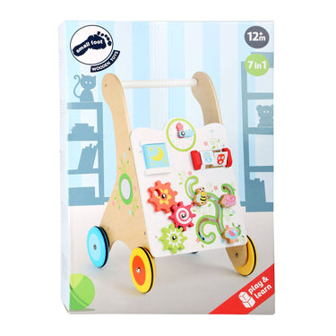Small foot - houten baby walker loopwagen kleurrijk
