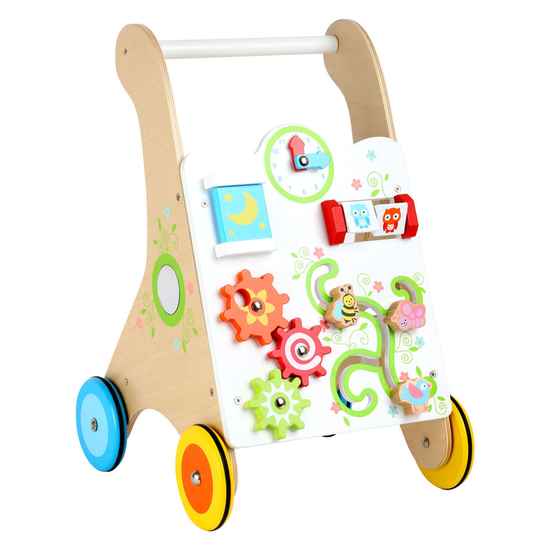 Load image into Gallery viewer, Small foot - houten baby walker loopwagen kleurrijk
