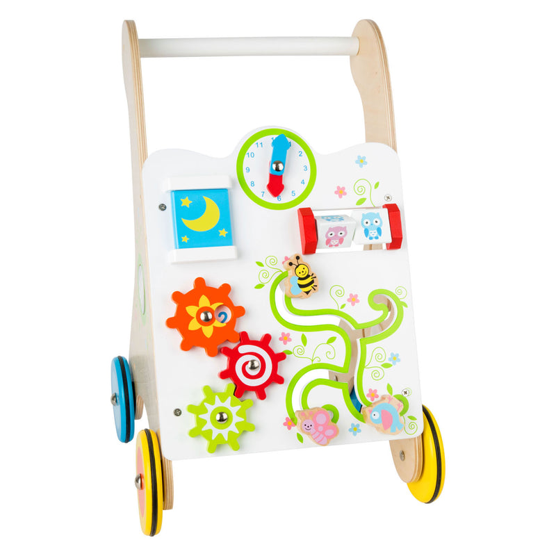 Load image into Gallery viewer, Small foot - houten baby walker loopwagen kleurrijk

