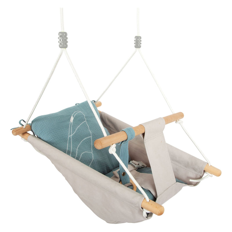 Load image into Gallery viewer, Small foot - houten babyschommel zeekust
