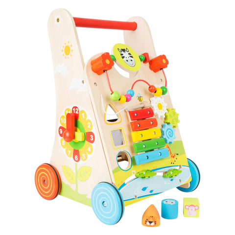 Small Foot Houten Baby Loopwagen Kleurrijk