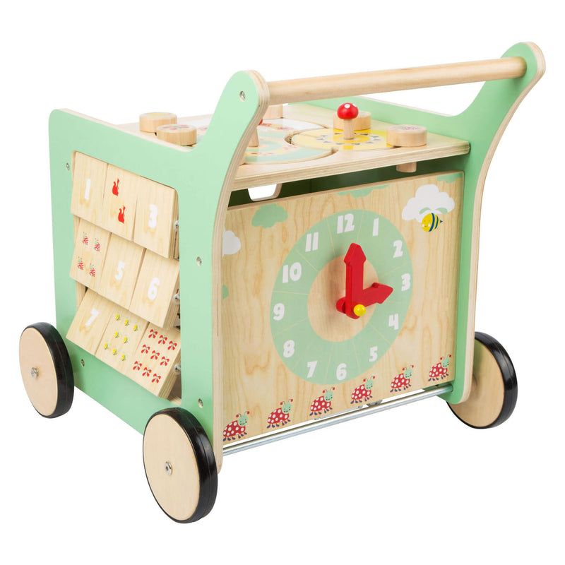 Load image into Gallery viewer, Small foot - houten baby walker loopwagen activiteitencentrum
