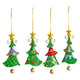 Small foot metalen kersthangers kerstboom, 4st.