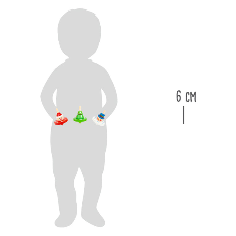 Load image into Gallery viewer, Small foot - houten tol kerst
