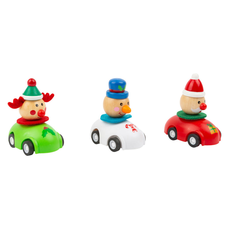 Load image into Gallery viewer, Small Foot Houten Pull-back Kerstauto
