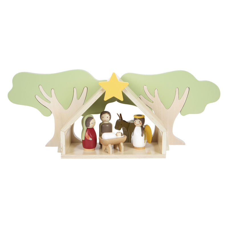 Load image into Gallery viewer, Small foot - houten kerstkribbe speelset
