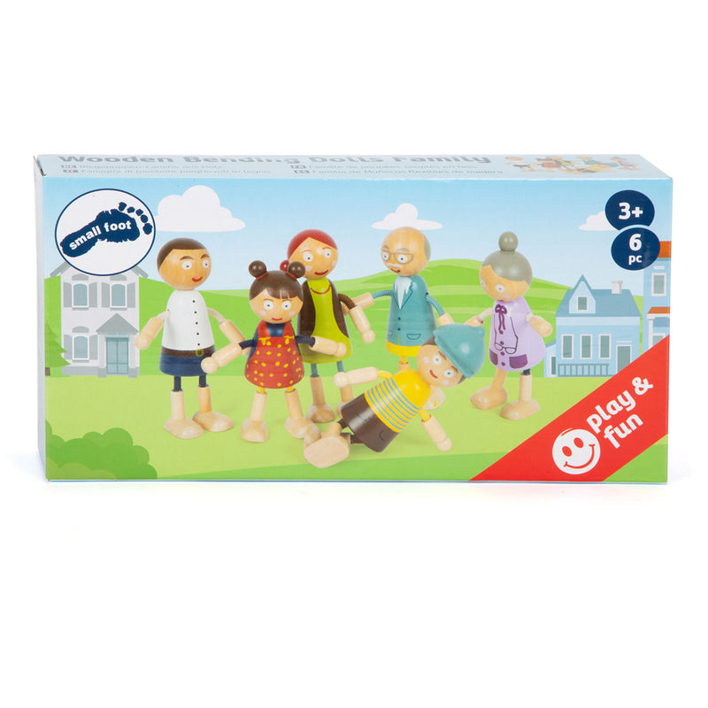 Load image into Gallery viewer, Small foot - houten poppenhuis familie buigbaar, 6st.
