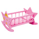 Small foot - houten poppenbed ster roze