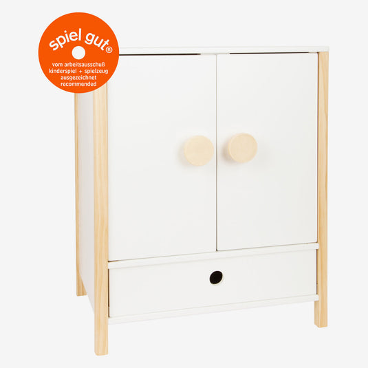 Small foot - houten poppen kledingkast little button met hangers , 3dlg.