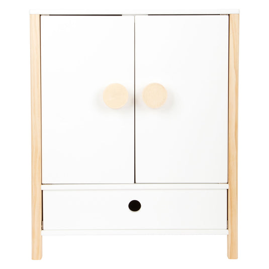 Small foot - houten poppen kledingkast little button met hangers , 3dlg.