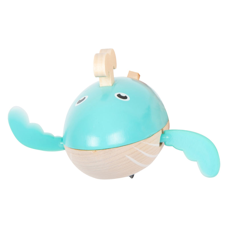 Load image into Gallery viewer, Small foot - badspeelgoed houten walvis opwindbaar
