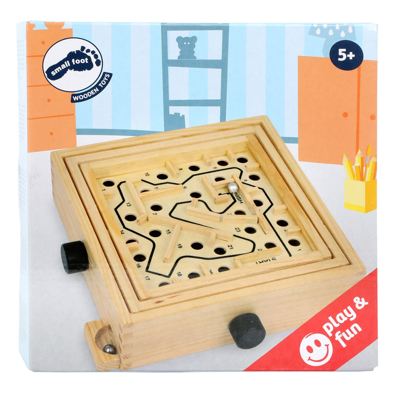 Load image into Gallery viewer, Small foot - houten labyrinth knikkerspel
