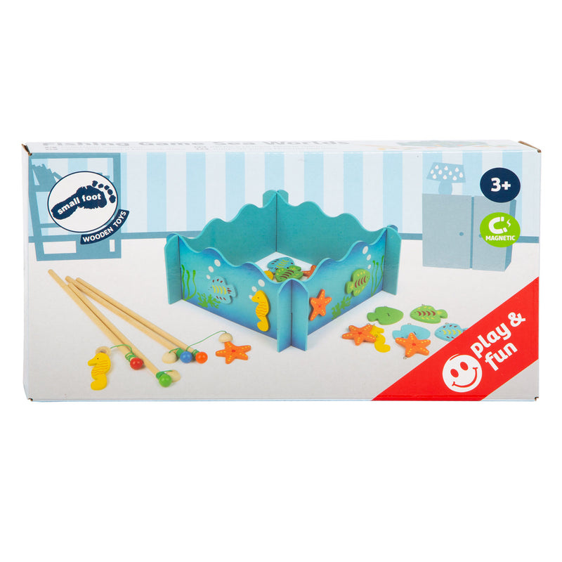 Load image into Gallery viewer, Small foot - houten vishengelspel oceaan
