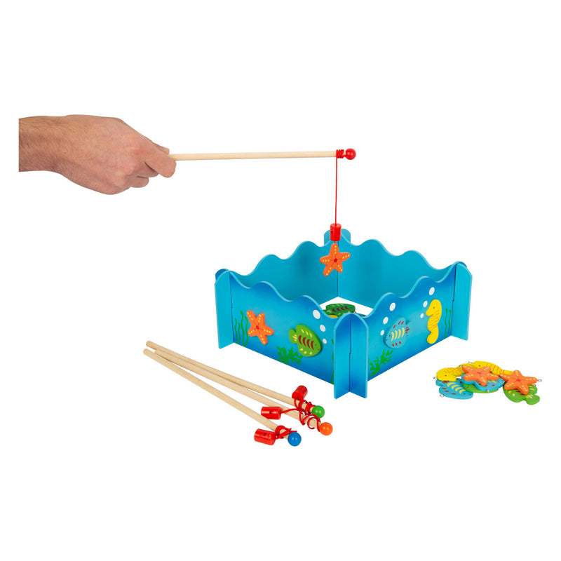 Load image into Gallery viewer, Small foot - houten vishengelspel oceaan
