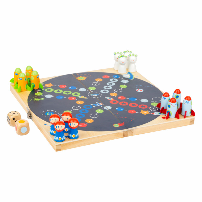 Load image into Gallery viewer, Small foot - houten ludospel ruimtevaart
