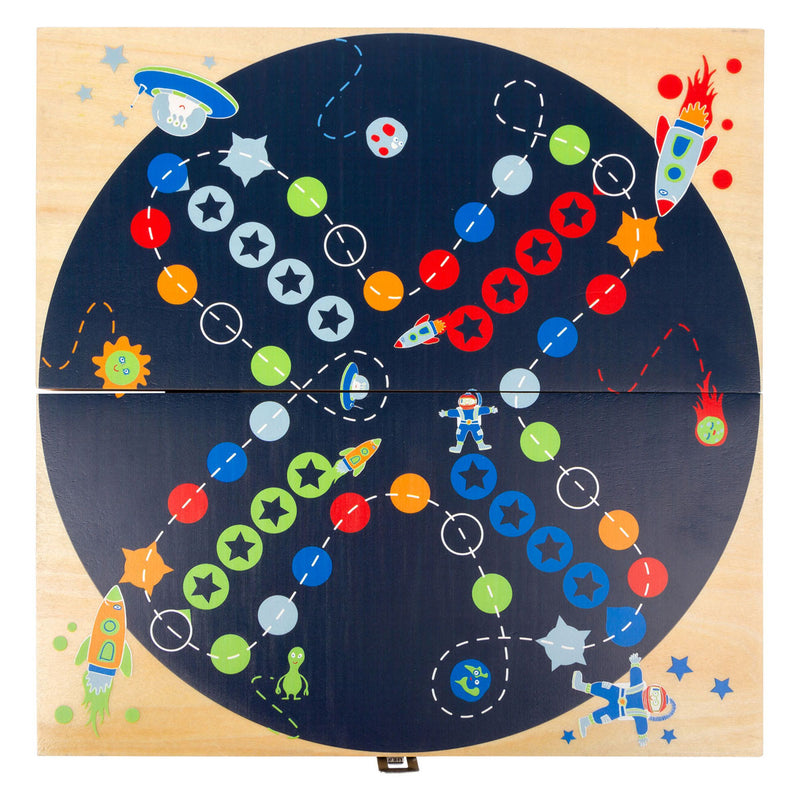 Load image into Gallery viewer, Small foot - houten ludospel ruimtevaart
