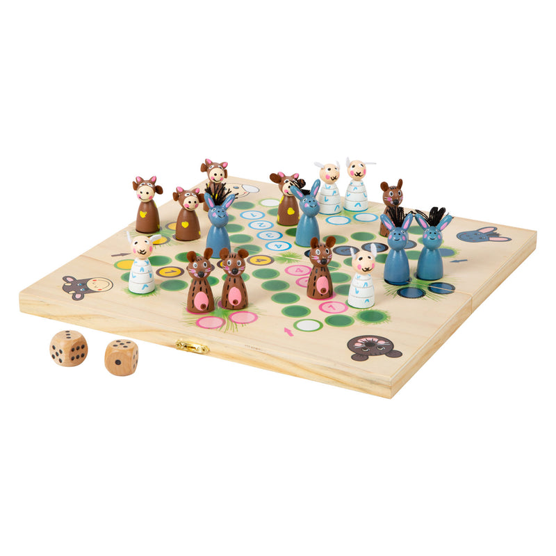 Load image into Gallery viewer, Small foot - houten ludospel boerderijdieren
