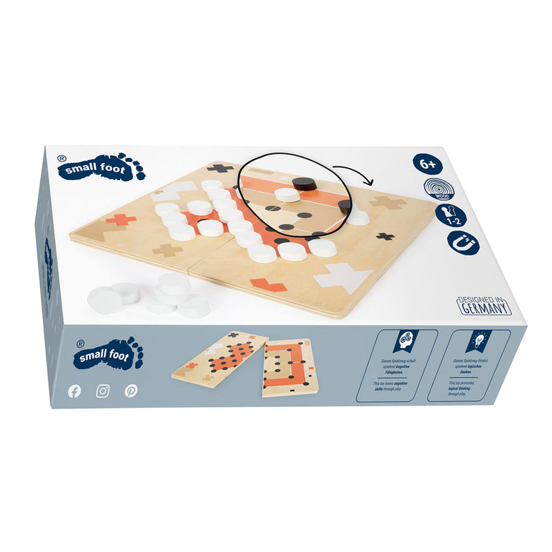 Load image into Gallery viewer, Small foot - houten solitaire en molenspel gouden editie
