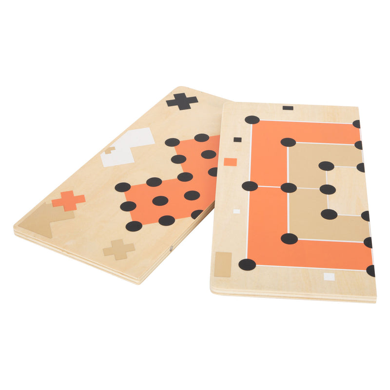 Load image into Gallery viewer, Small foot - houten solitaire en molenspel gouden editie

