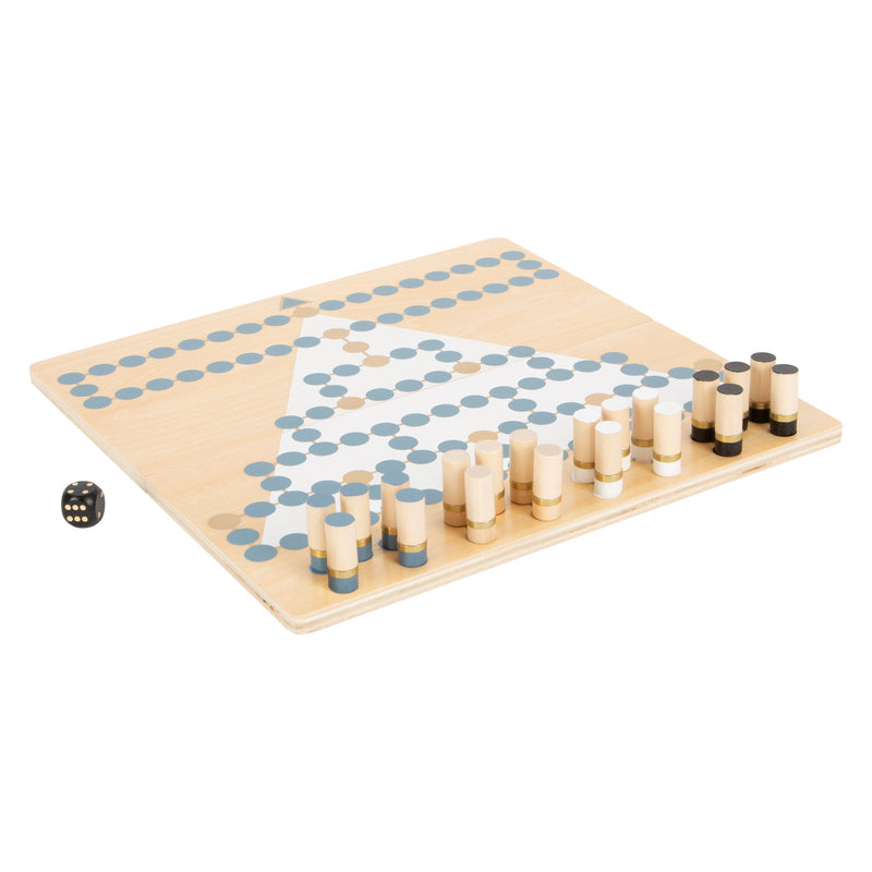 Load image into Gallery viewer, Small foot - barricade en halma houten bordspel 2in1
